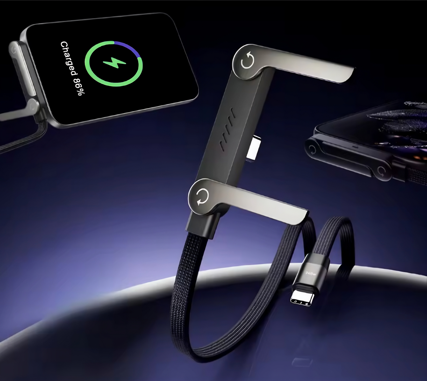 AXIS™ – USB-C Schnellladekabel mit Stand